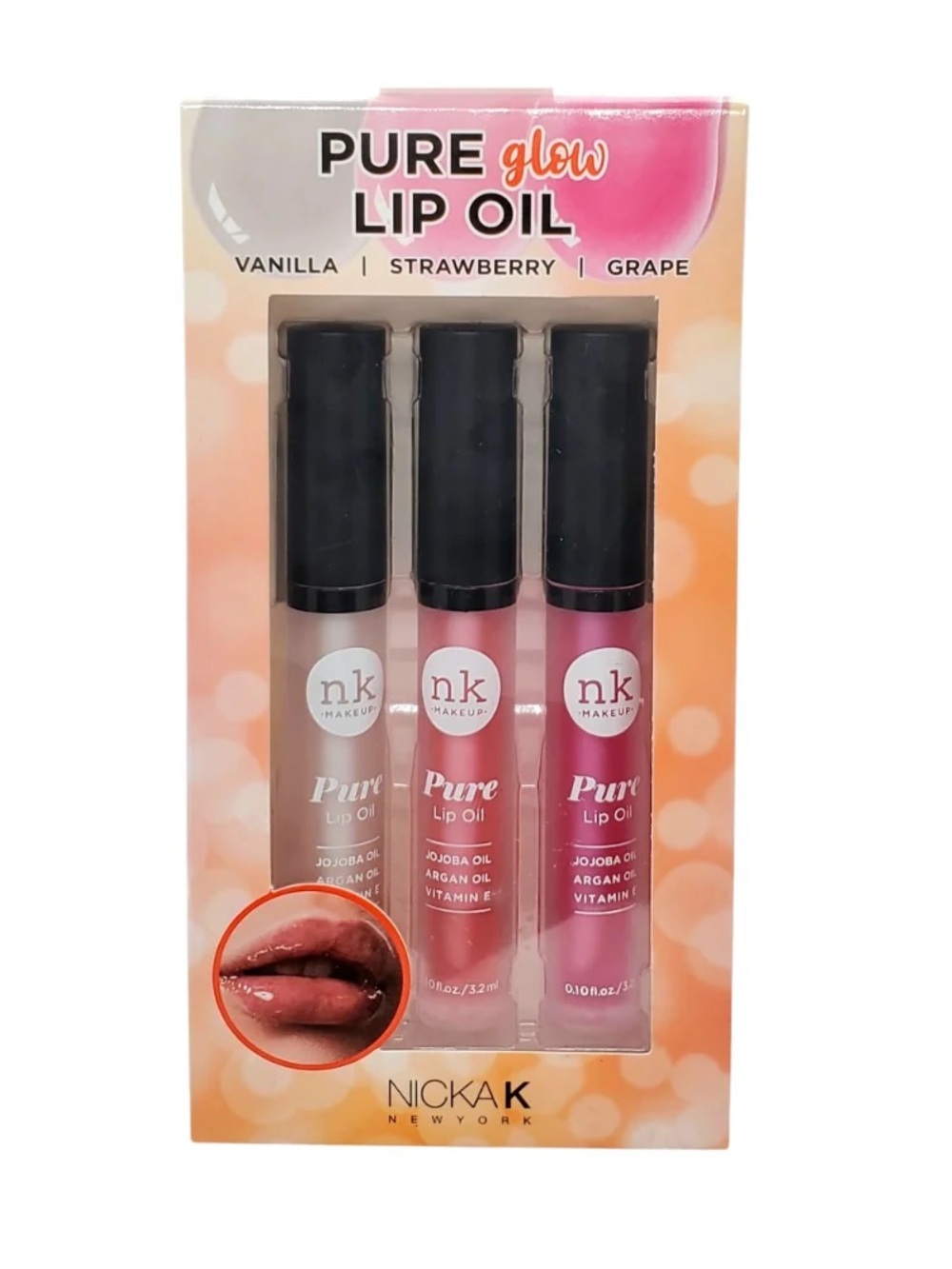 NICKAK New York Pure Glow Lip Oil Trio